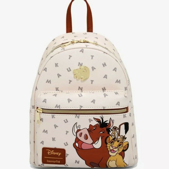 Loungefly Handbags - Loungefly Disney Lion King Mini Backpack Hakuna Matata Simba Timon Pumbaa Bag